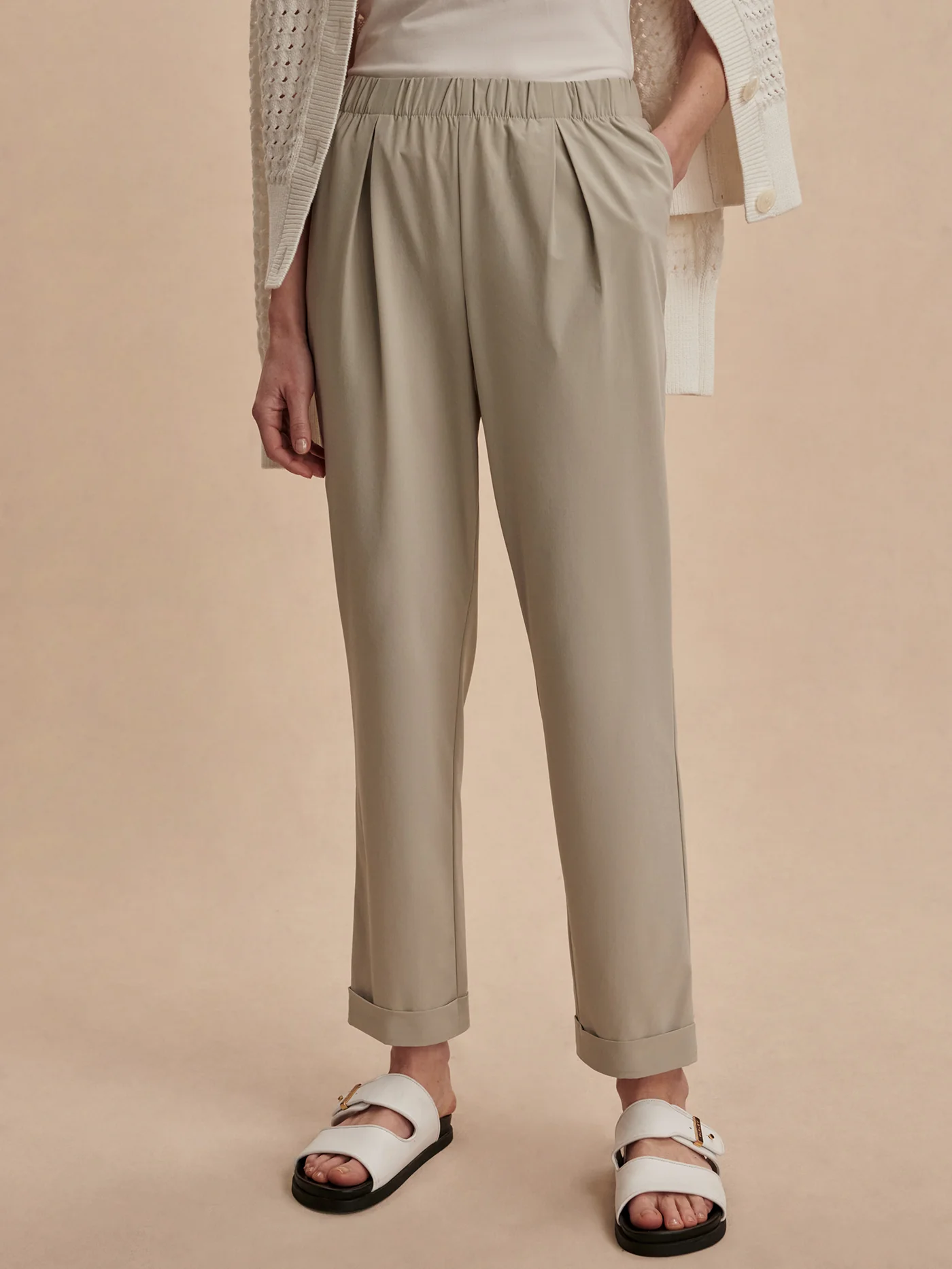 Stretch Lightweave Crop Pleat Travel Pant Regular - Image 18