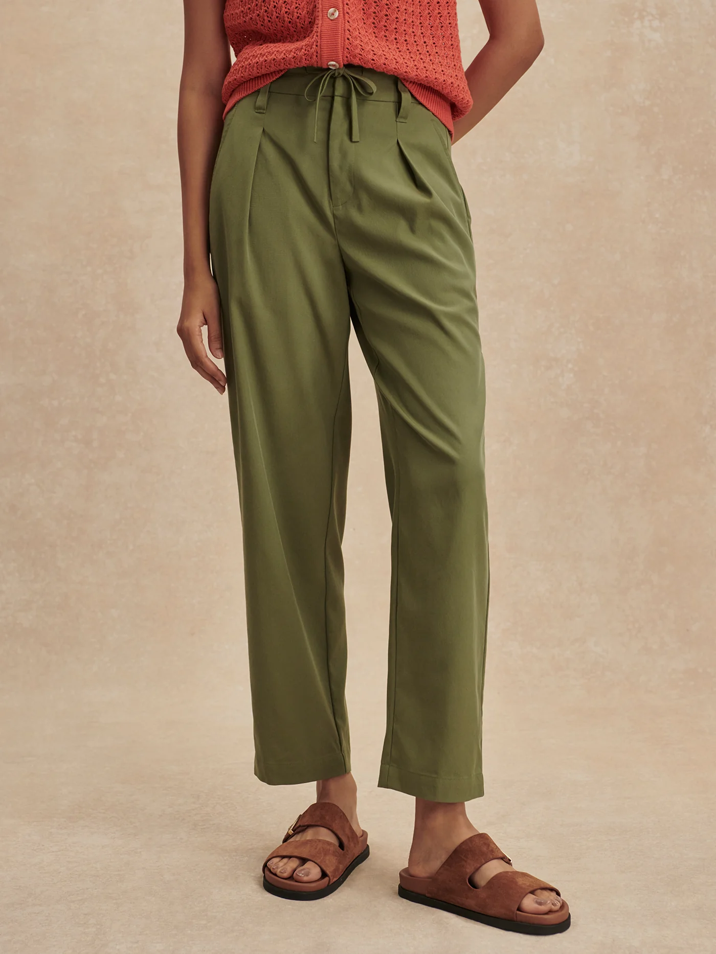 Soft Stretch Tapered Crop Trouser Regular