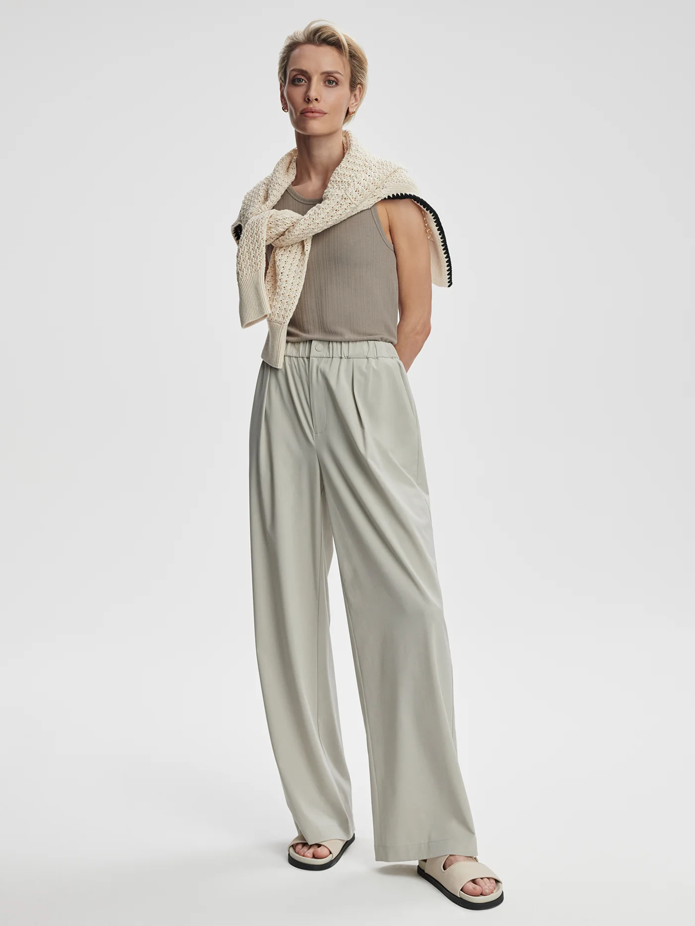 Stretch Lightweave Wide-Leg Travel Pant Regular - Image 26