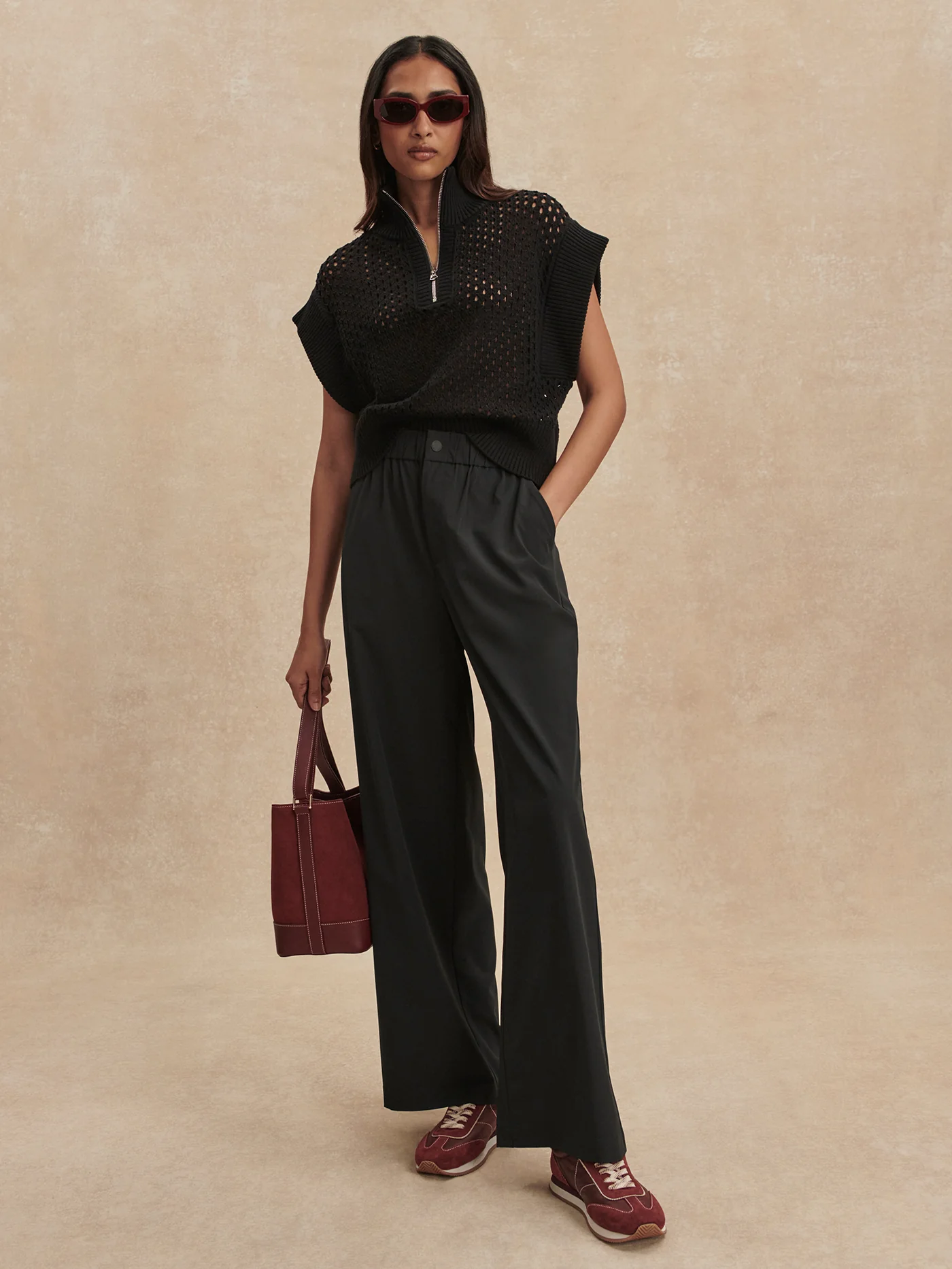Stretch Lightweave Wide-Leg Travel Pant Regular