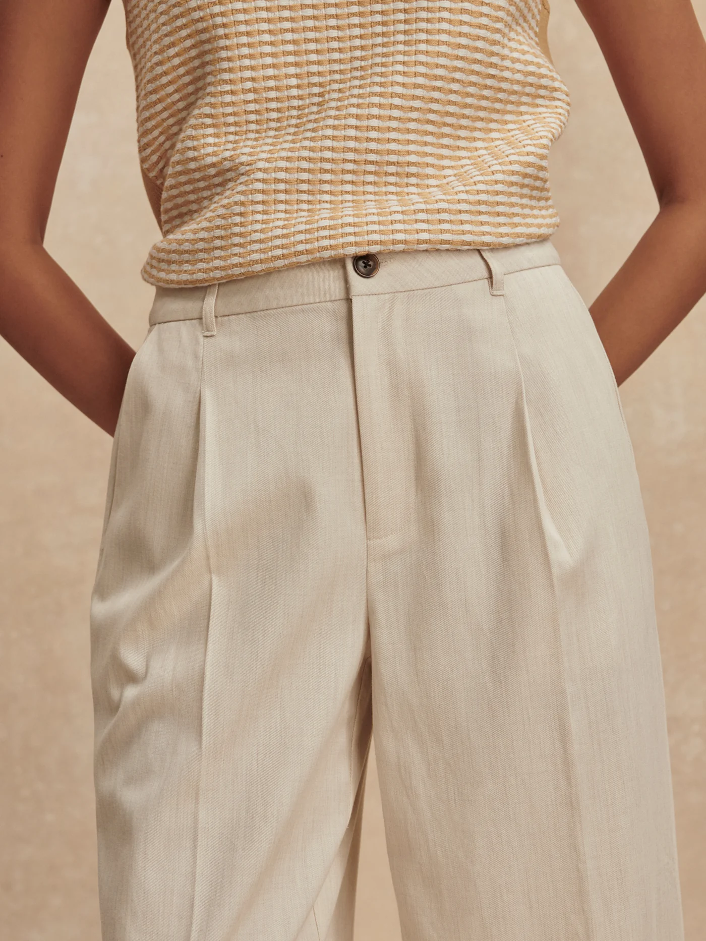 Soft Cotton Crop Wide-Leg Trouser - Image 4